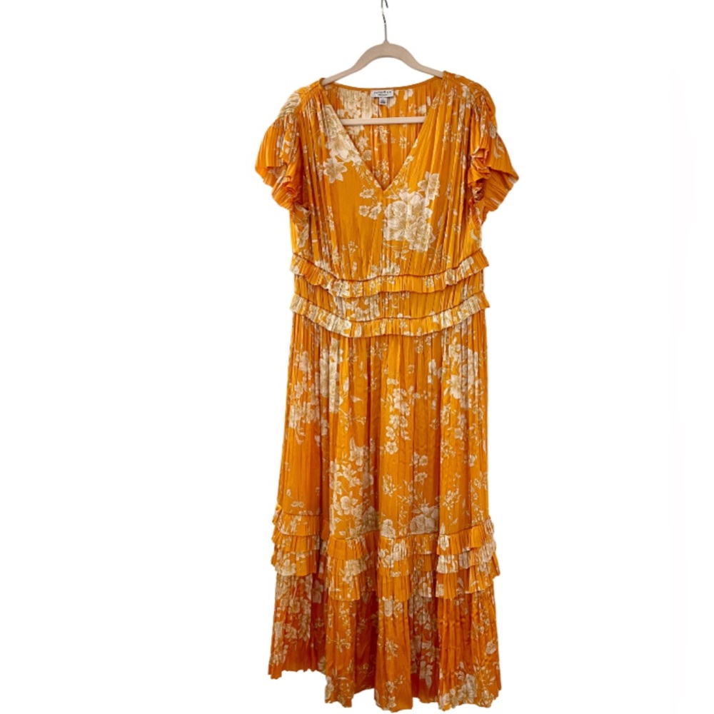 CURRENT AIR Sereia Floral Print Midi Dress